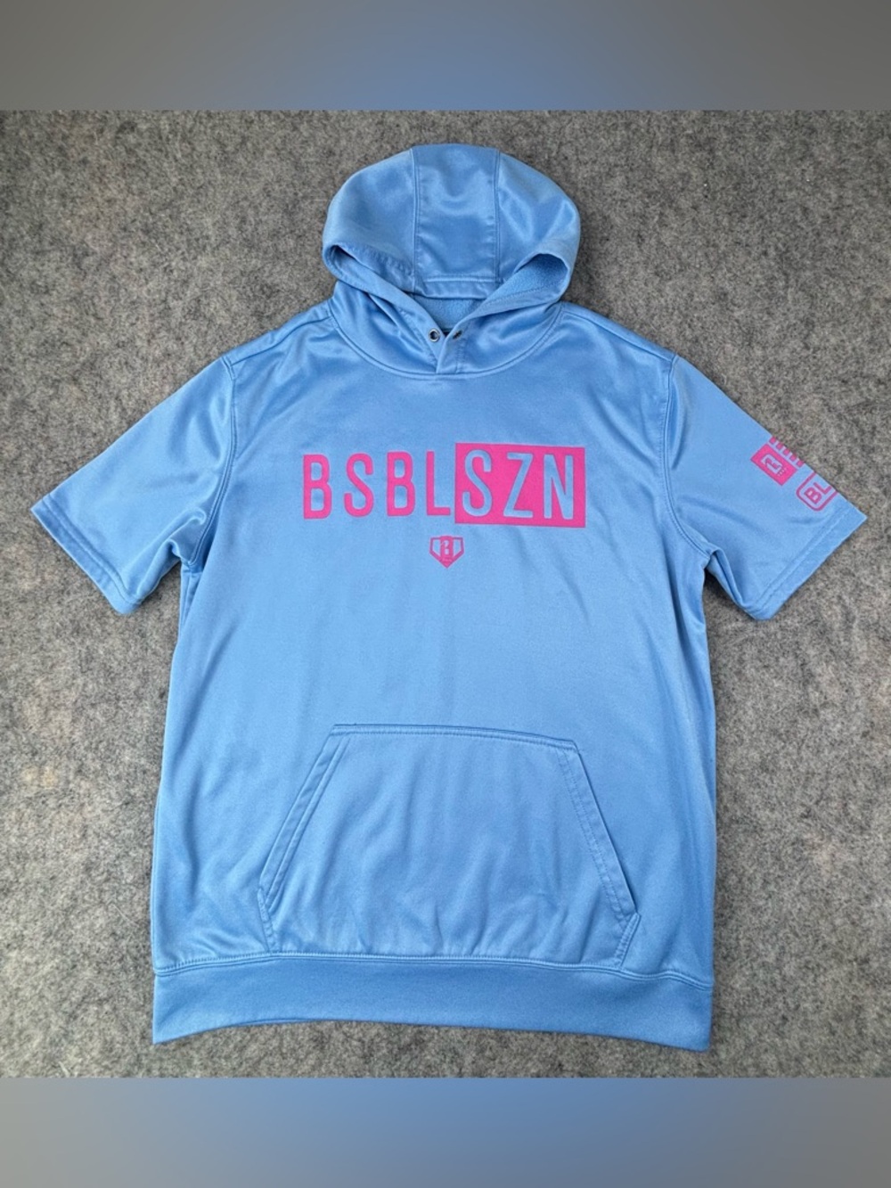 Baseball Lifestyle 101 | Short Sleeve Hoodie | Cotton Candy | Men’s Medium